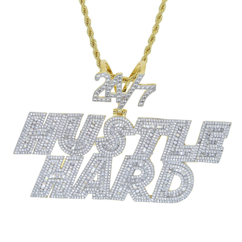 Hiphop Fashion Simple Personality Letter Pendant Necklace