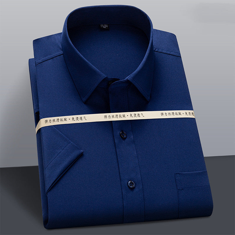 Men's Casual Fashion Business Short-sleeved Shirt