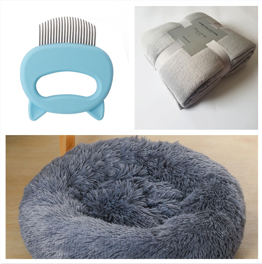 Warm Semi-enclosed Cat Bed Deep Sleep Nest