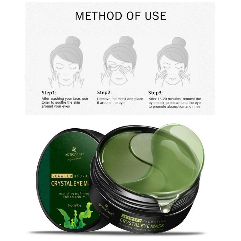Green seaweed eye mask