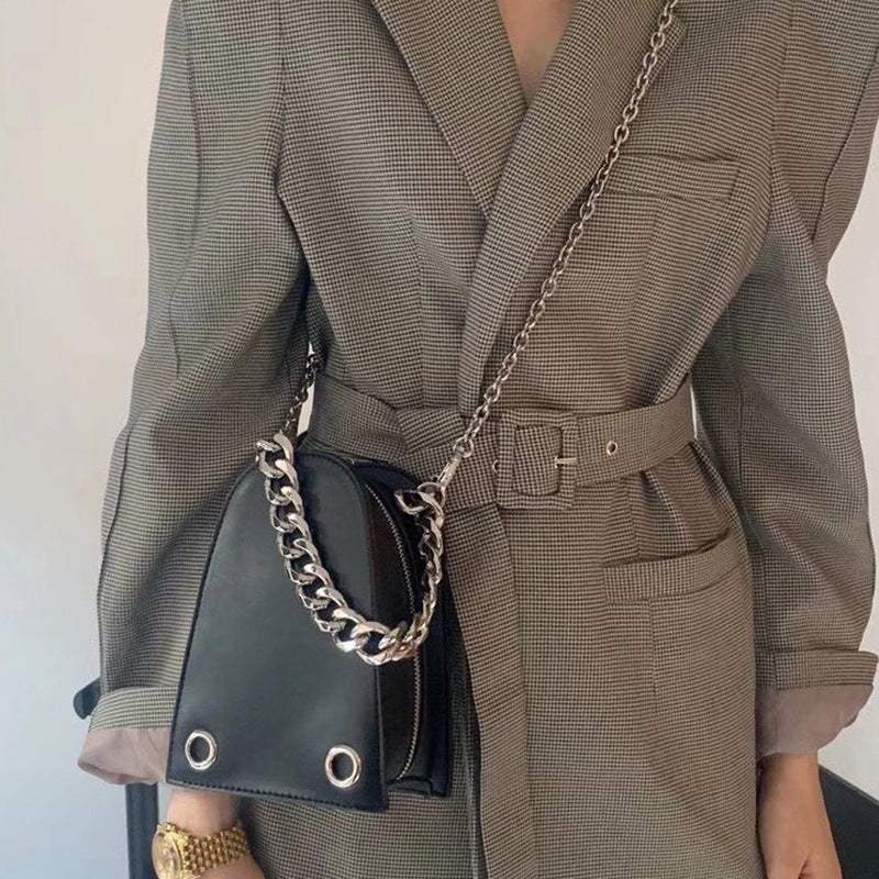 Niche Designer Thick Double Chain Mobile Phone Bag