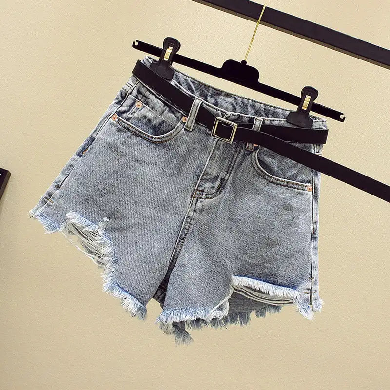 Distressed Ripped Denim Shorts