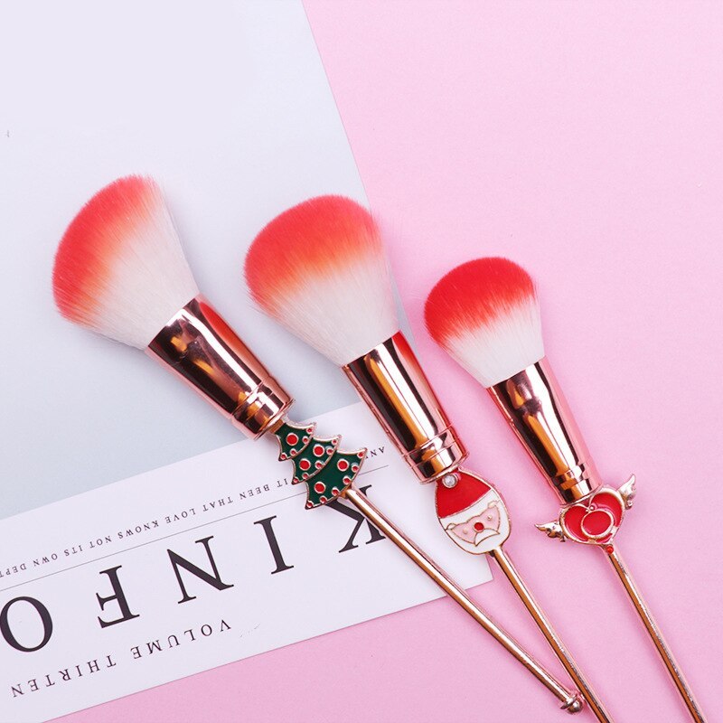 Christmas moose makeup brush set