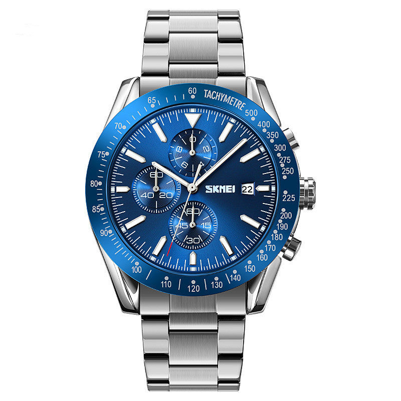 Fashion Men's Watch Outdoor Sports Student Timing Trend Steel Belt Business Men