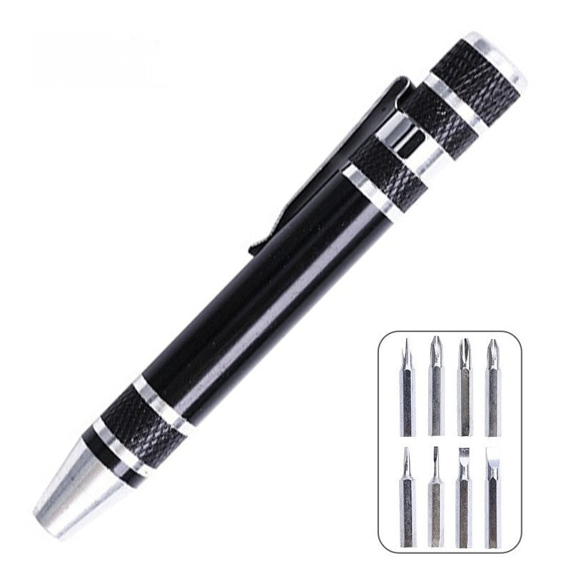 8 In 1 Screwdriver Batch Suit Aluminum Alloy Pen Type Pen Manual