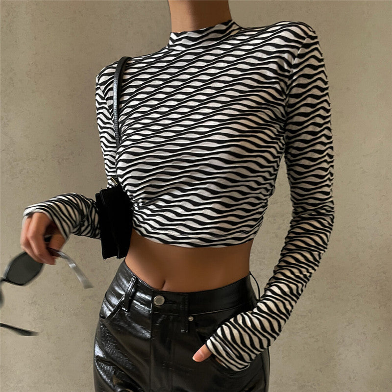 Quality Commuter Polo Collar Long Sleeve Top