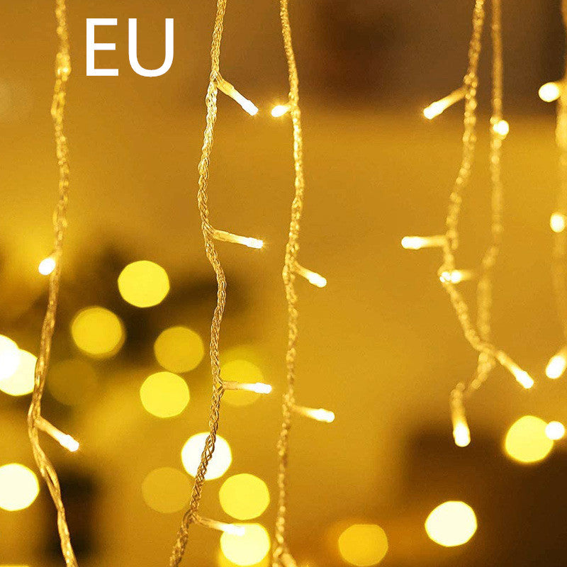 8 Pattern Curtain Lights Starry Waterfall Christmas Lantern Festival Outdoor Garden Light String
