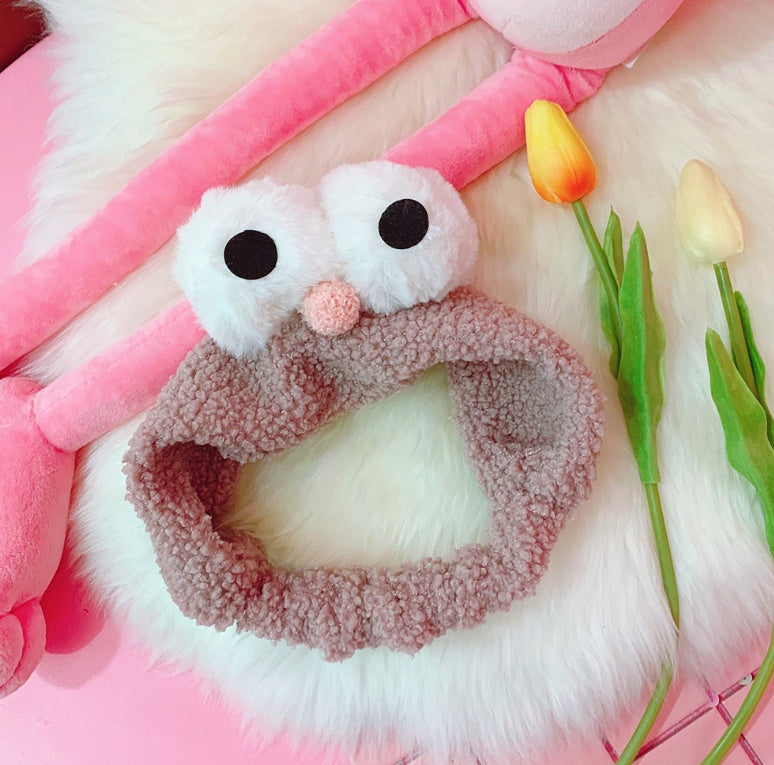 Soft sheep lamb big eyes wash face hair band