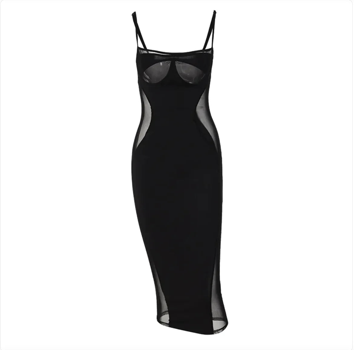 Mesh Stitch Slim Dress