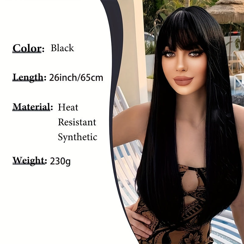 Stylish Synthetic Wig With Straight Hair, Non-toxic Wig