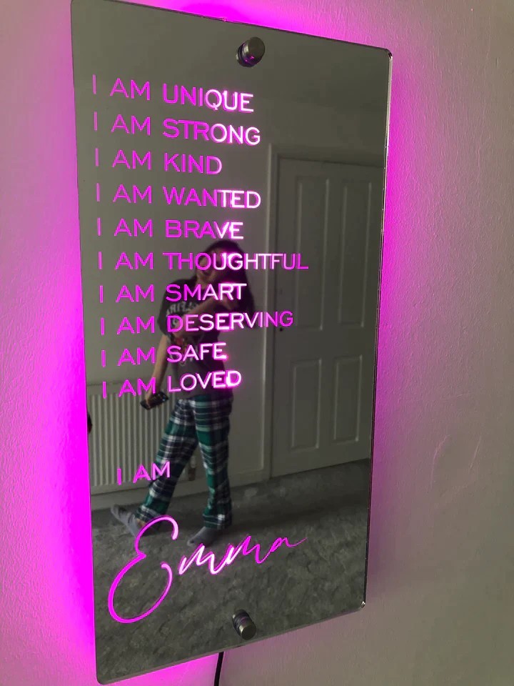 Personalized LED Light Up Mirror