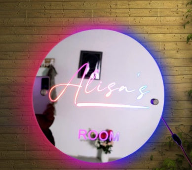 Personalized LED Light Up Mirror