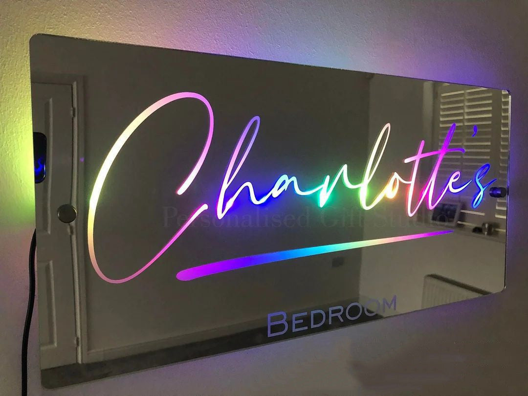 Personalized LED Light Up Mirror