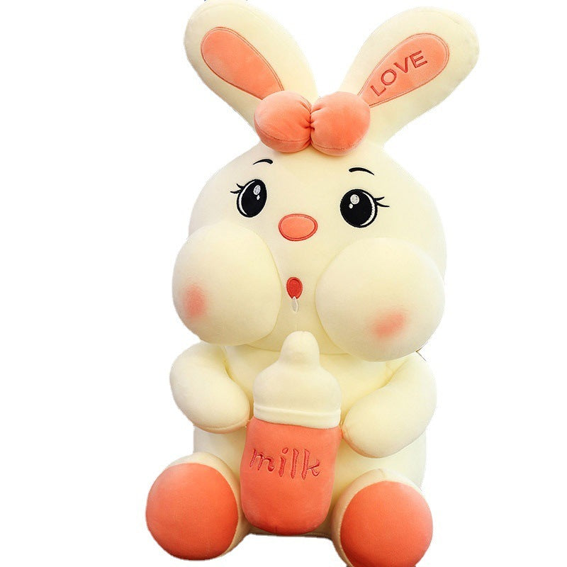 Creative Baby Bottle Rabbit Doll Cute Plush Toy