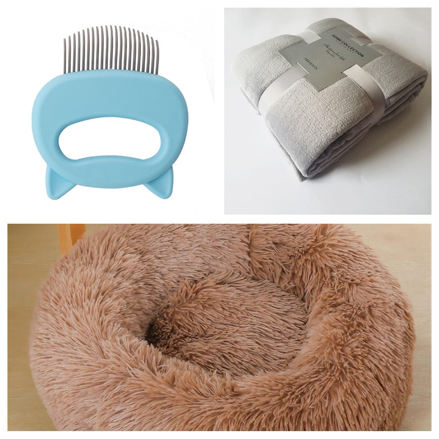 Warm Semi-enclosed Cat Bed Deep Sleep Nest