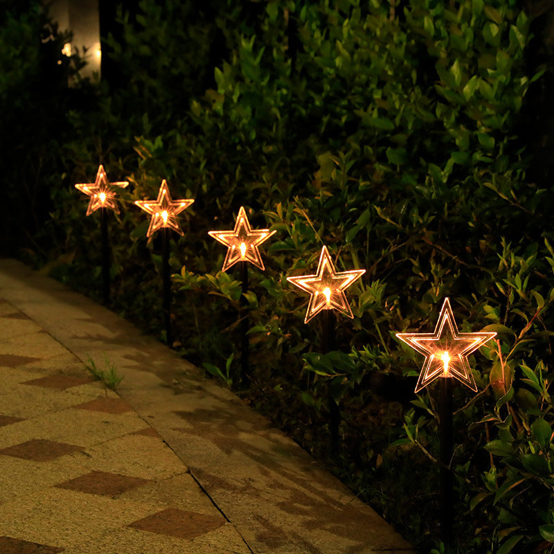 Solar Light Star Snowflake Christmas Tree Garden Light Decoration Lawn Lamp Waterproof Outdoor Lighting Christmas Lights