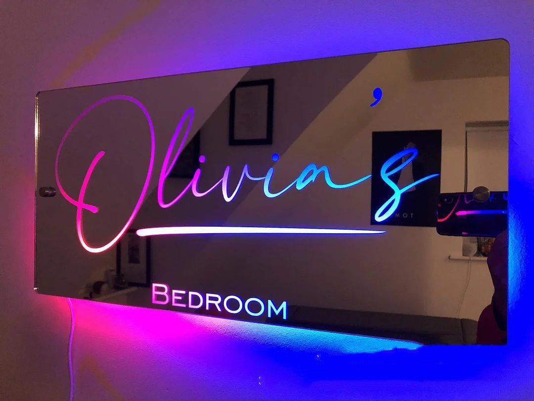 Personalized LED Light Up Mirror