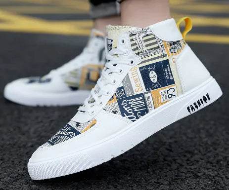 Graffiti High Top Men's Casual Shoes