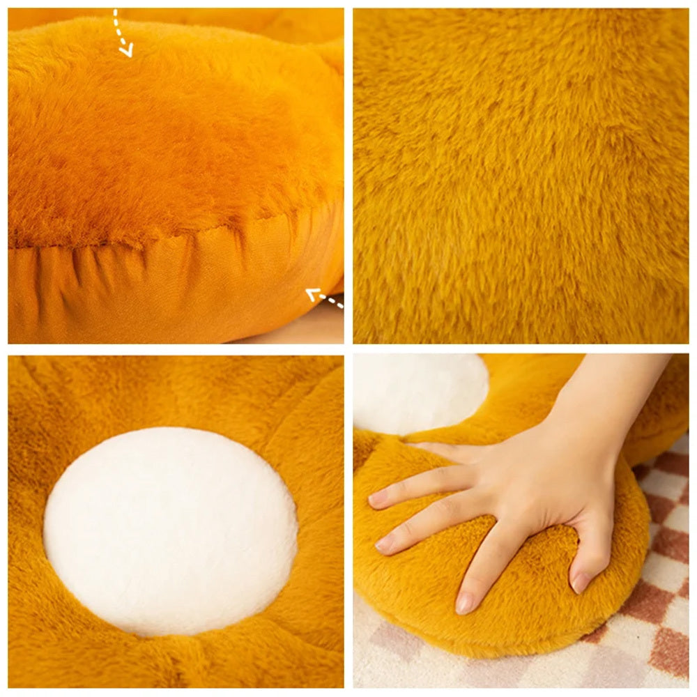 Circular Flower Cushion With Soft Nap - Plush Gift For Office, Classroom, Couch, Bedroom Floor Decor