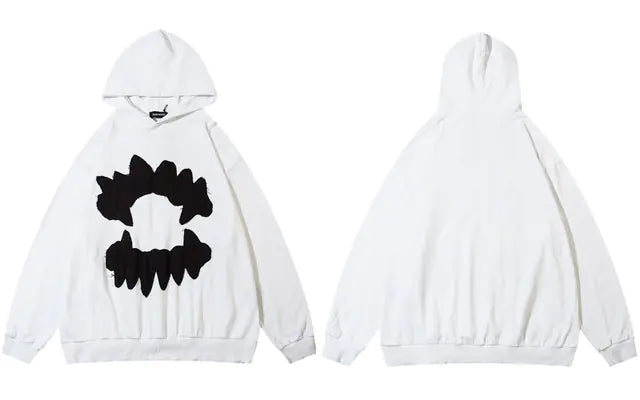 Sudadera con capucha con dientes vintage