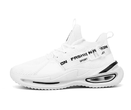 Men's High-Top Black Casual Sports Shoes