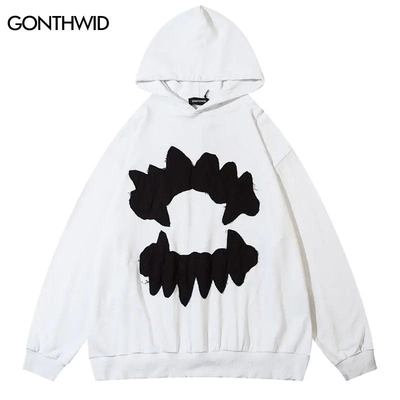 Sudadera con capucha con dientes vintage