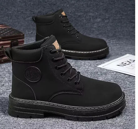 Men's Short Leather Boots for Leisure