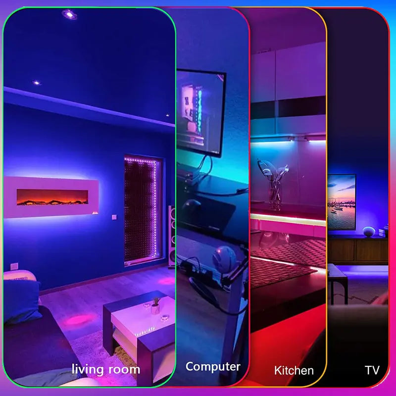 Barra de luz LED de neón RGB con WiFi, aplicación y control por voz, sincronización de música: ideal para retroiluminación de TV y decoración de habitaciones