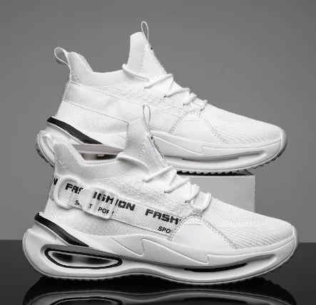 Men's High-Top Black Casual Sports Shoes