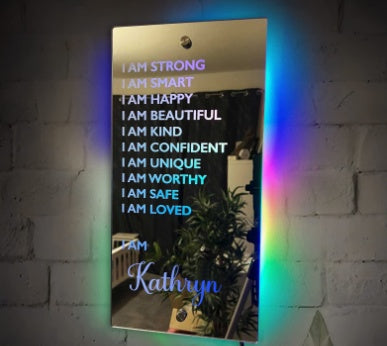 Personalized LED Light Up Mirror