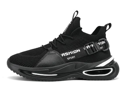 Men's High-Top Black Casual Sports Shoes