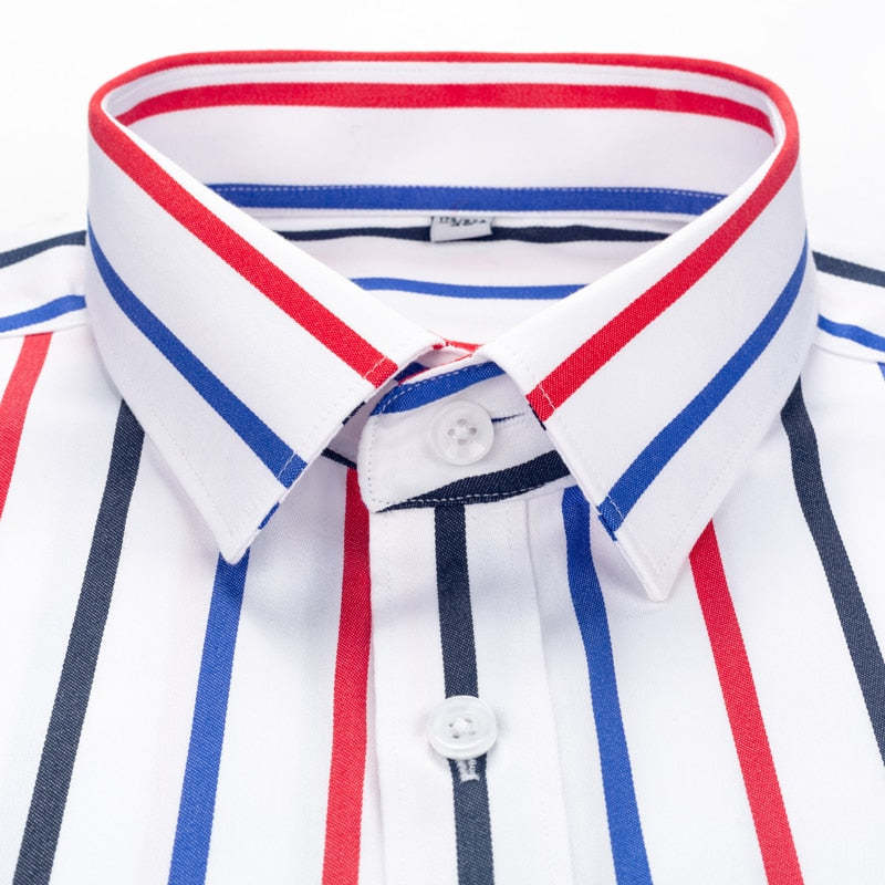 High-end Business Casual Vertical Stripe Crease-resistant Cotton Shirt