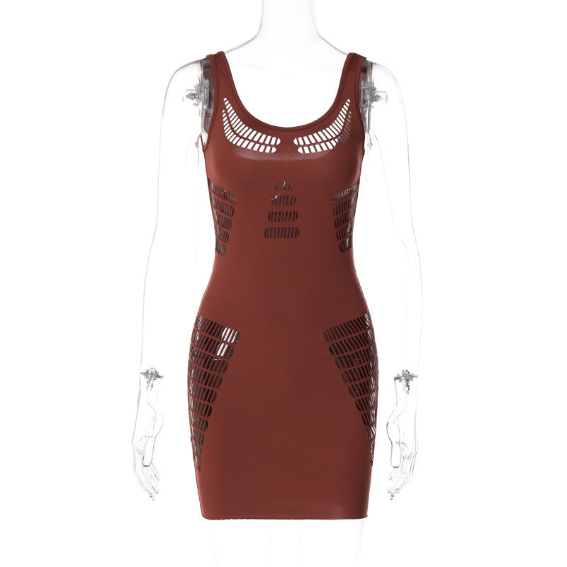 Hollow Slim Fit Backless Slim Dress