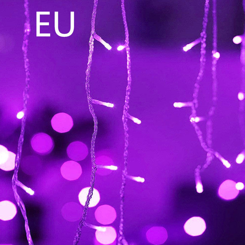 8 Pattern Curtain Lights Starry Waterfall Christmas Lantern Festival Outdoor Garden Light String
