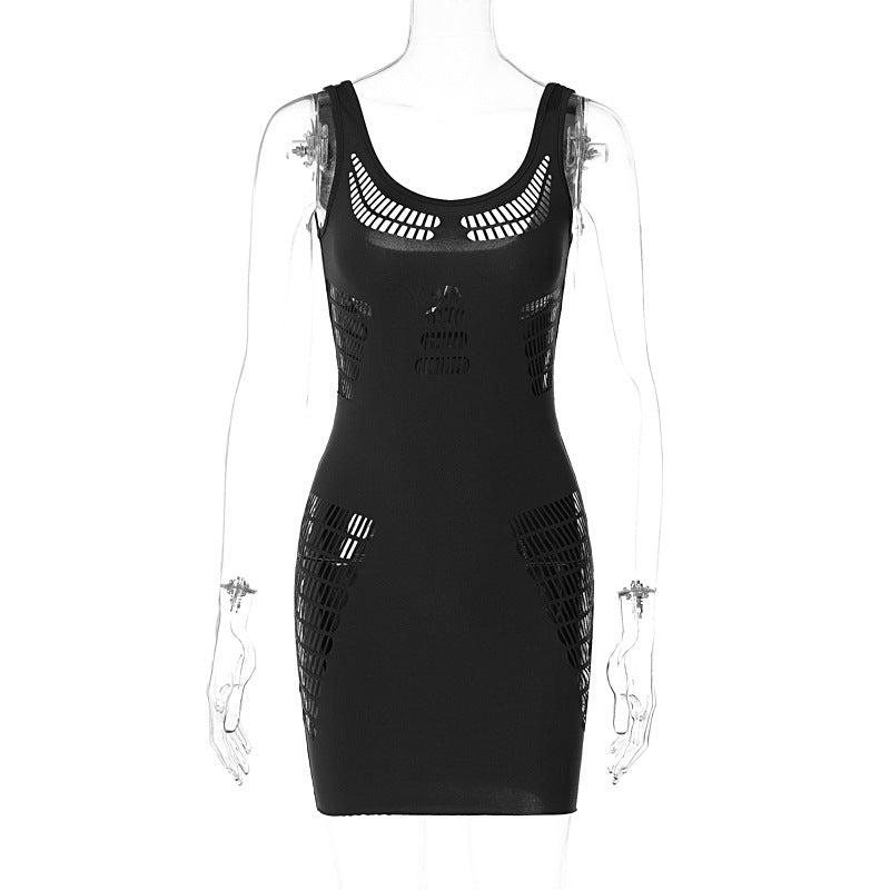 Hollow Slim Fit Backless Slim Dress