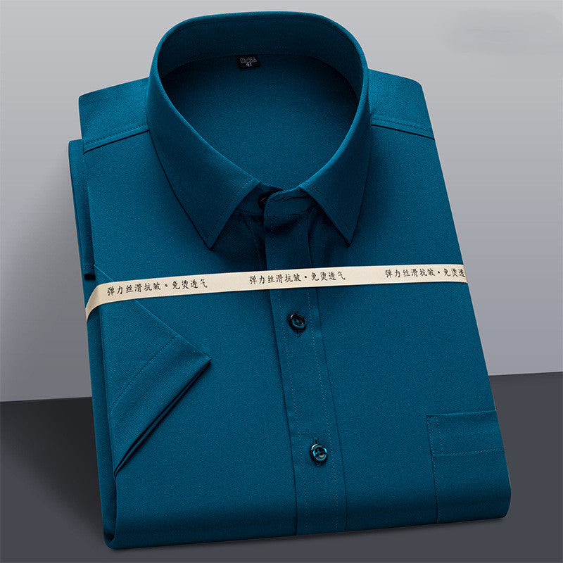 Men's Casual Fashion Business Short-sleeved Shirt