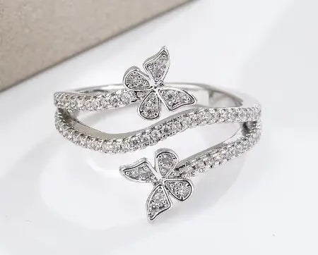 Silver Butterfly Ring