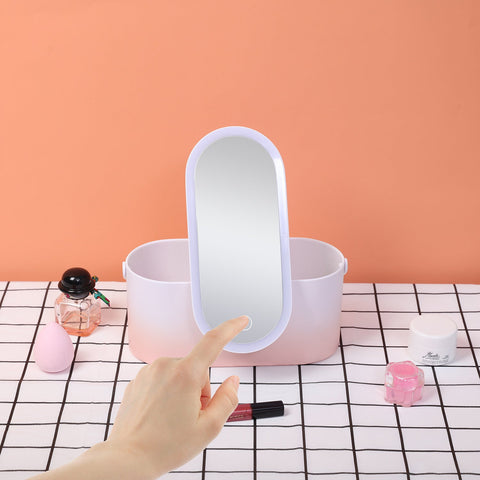 Portable Travel Makeup Organizer With Mirror Frugal Finds Galore