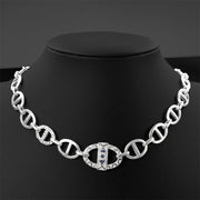 Ring Buckle Hollow Collar Chain Necklace Frugal Finds Galore