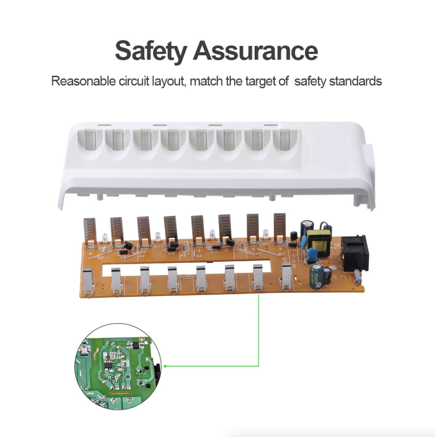 8 Slot Battery Charger