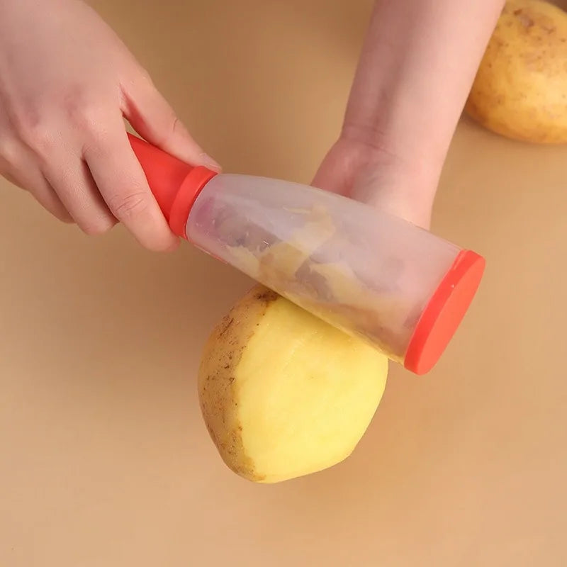 Peeler With Storage Tube