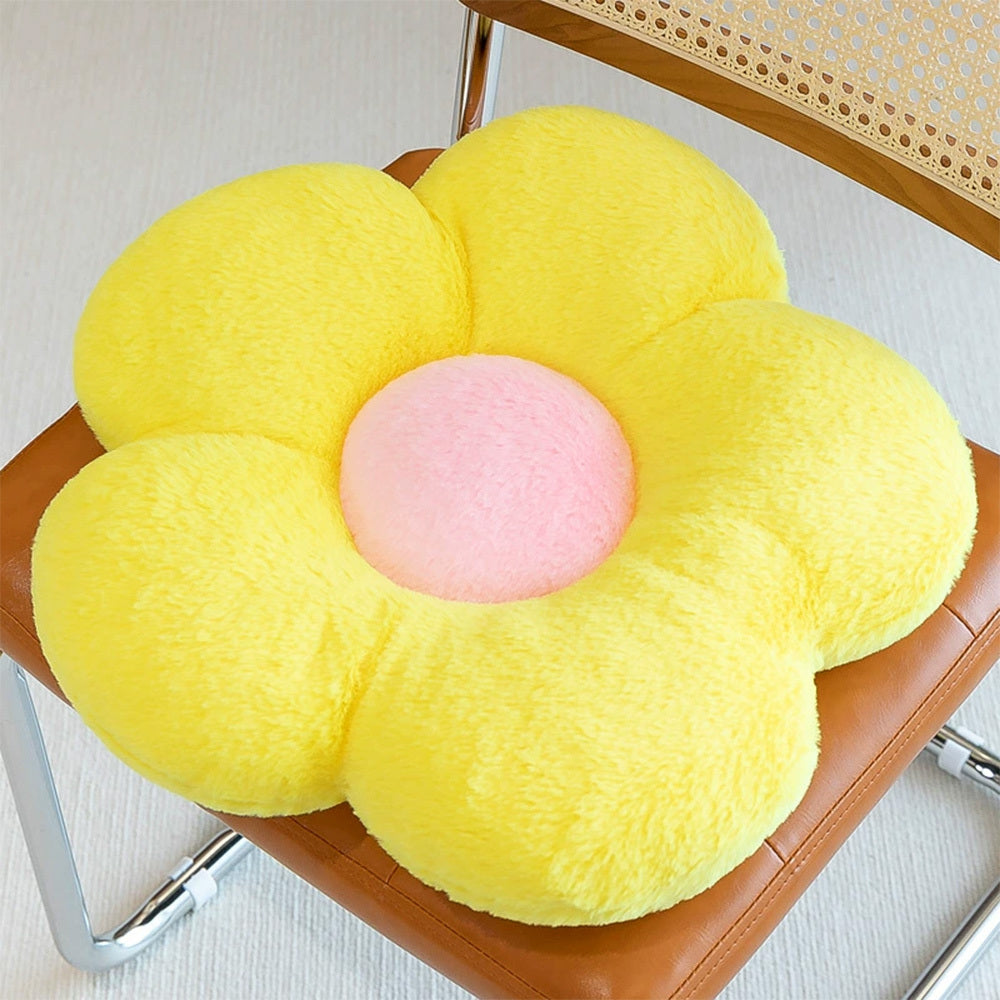 Circular Flower Cushion With Soft Nap -  Plush Gift For Office, Classroom, Couch, Bedroom Floor Decor