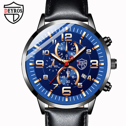 Luminous Calendar Quartz Watch for Men Frugal Finds Galore