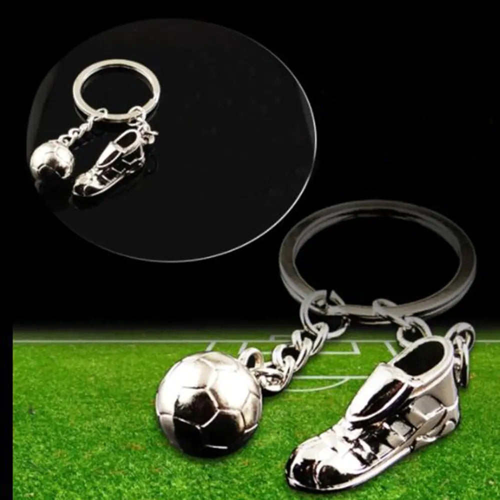 Metal Soccer Keychain