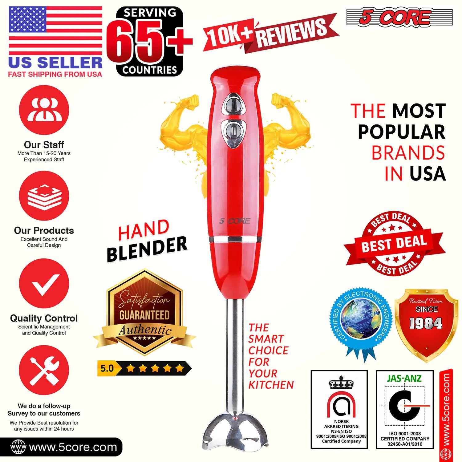 5Core Immersion Hand Blender