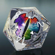 Colorful Dragon Eye Crystal Dice Set with Polygonal Design Frugal Finds Galore