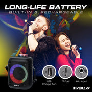 Portable Karaoke Machine with 2 Wireless Microphones Frugal Finds Galore