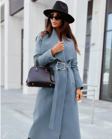 Women's V-Neck Tie Woolen Jacket Frugal Finds Galore
