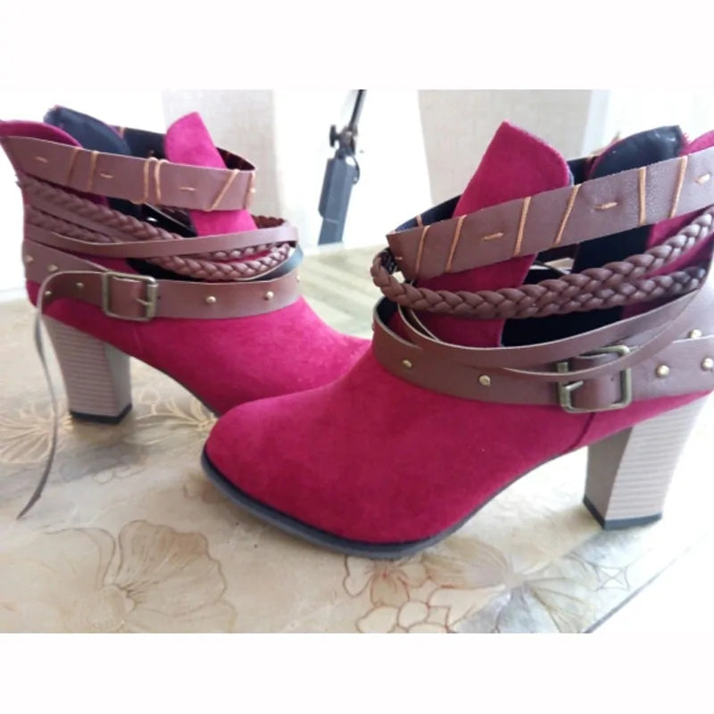 Buckle Strap Ankle Boots