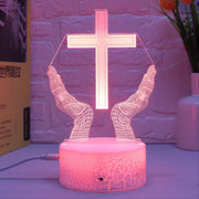 3D Cross LED Touch Lamp Frugal Finds Galore